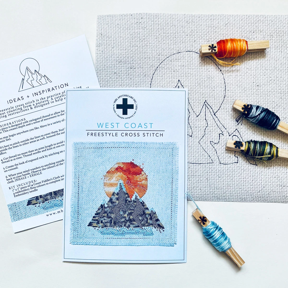 Freestyle Cross Stitch Kit | WEST COAST