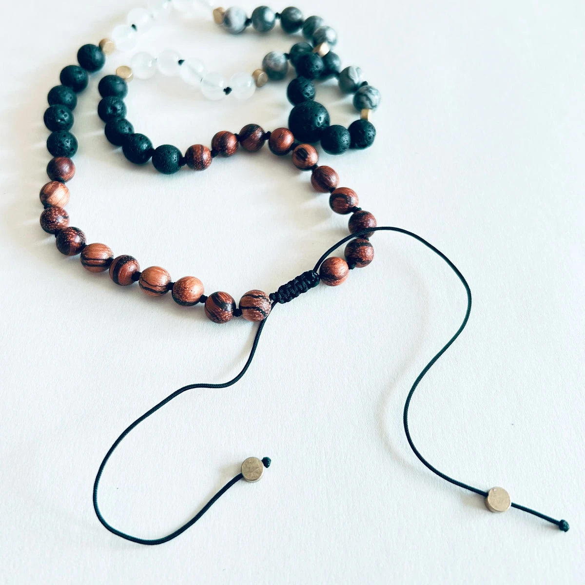 Diffuser Necklace | Black Lava Stone