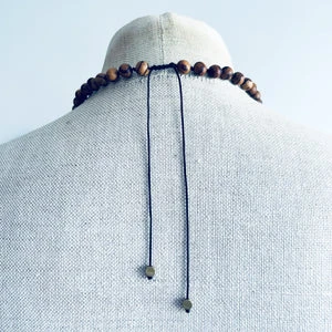 Diffuser Necklace | Black Lava Stone