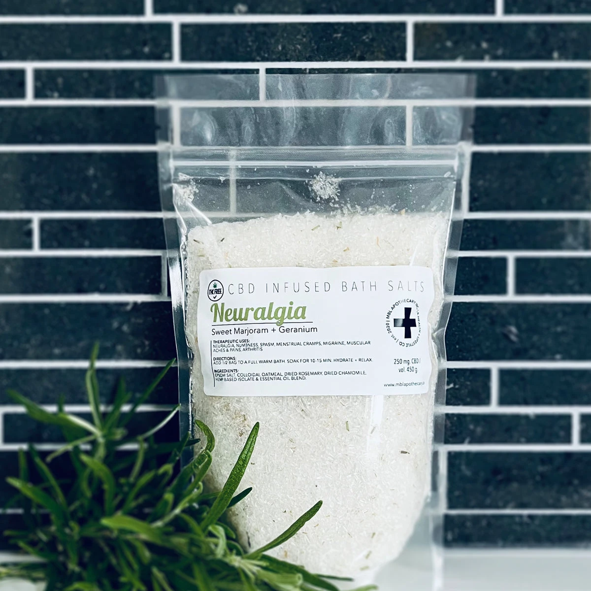 Neuralgia Salts | Sweet Marjoram + Geranium