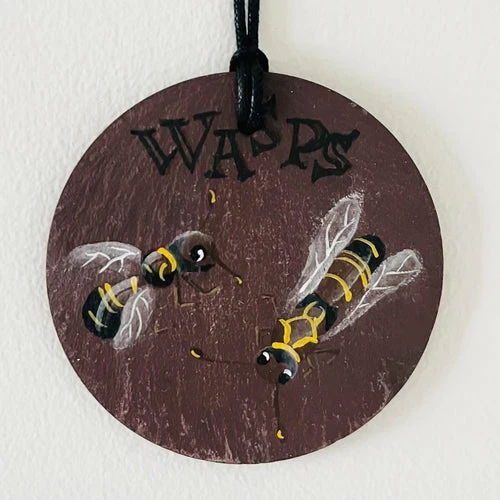 Load image into Gallery viewer, Private Collection | Acrylic on Slate | Wasps
