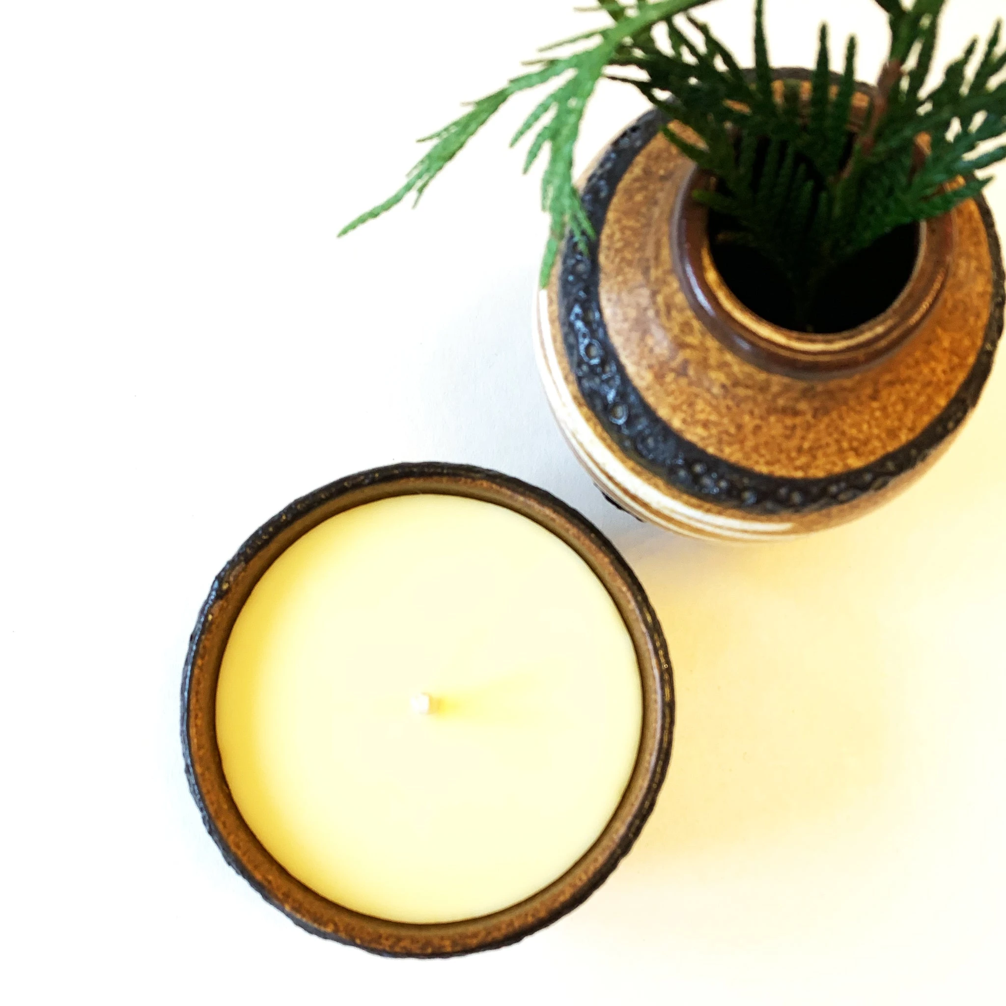 Reclaimed Beeswax Candles | German Pottery