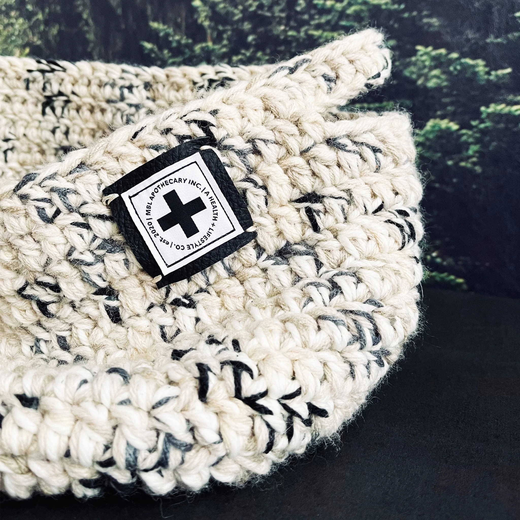 Lopsided Crochet Basket | Birch | 10"