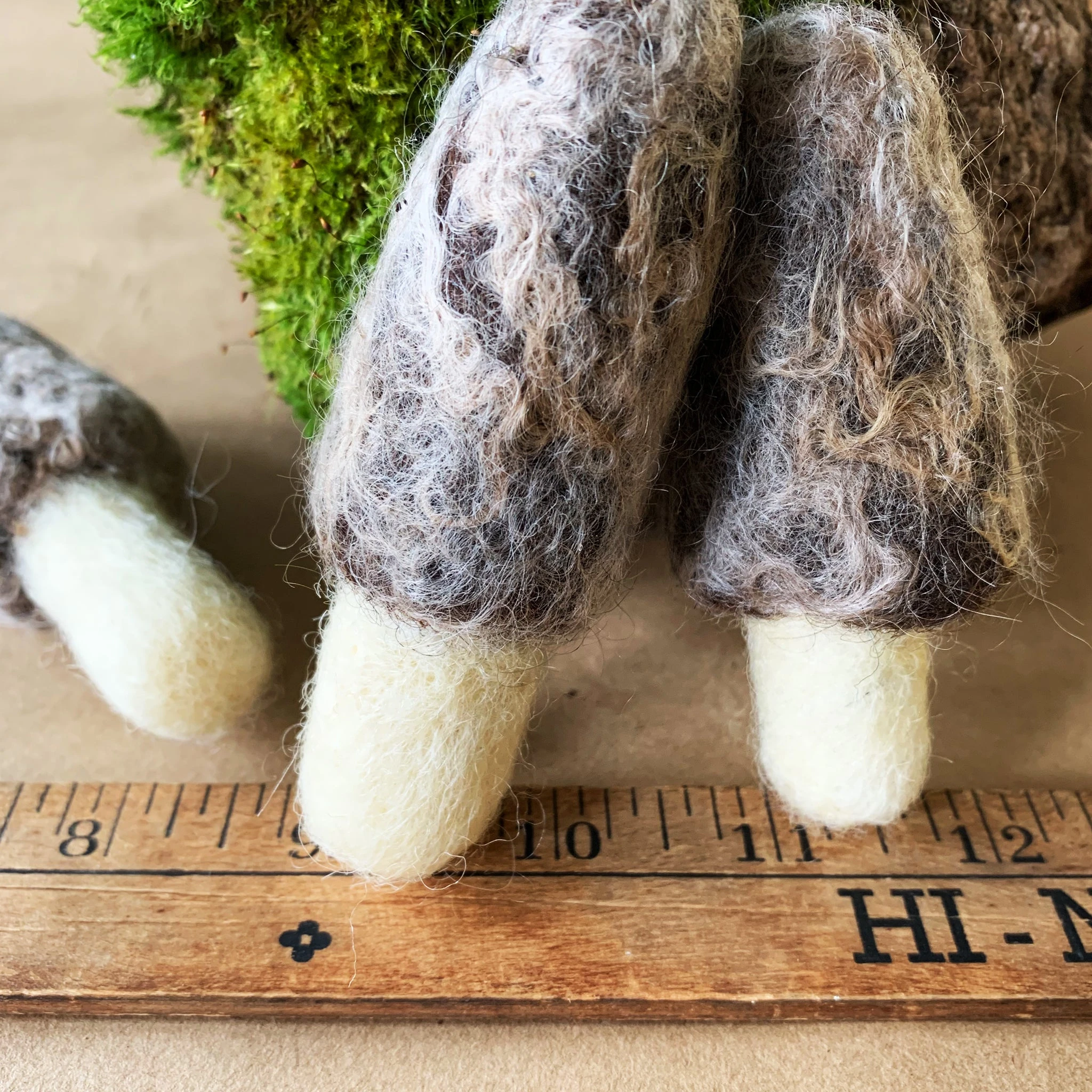Felted Mushrooms | Morels | Set of 3