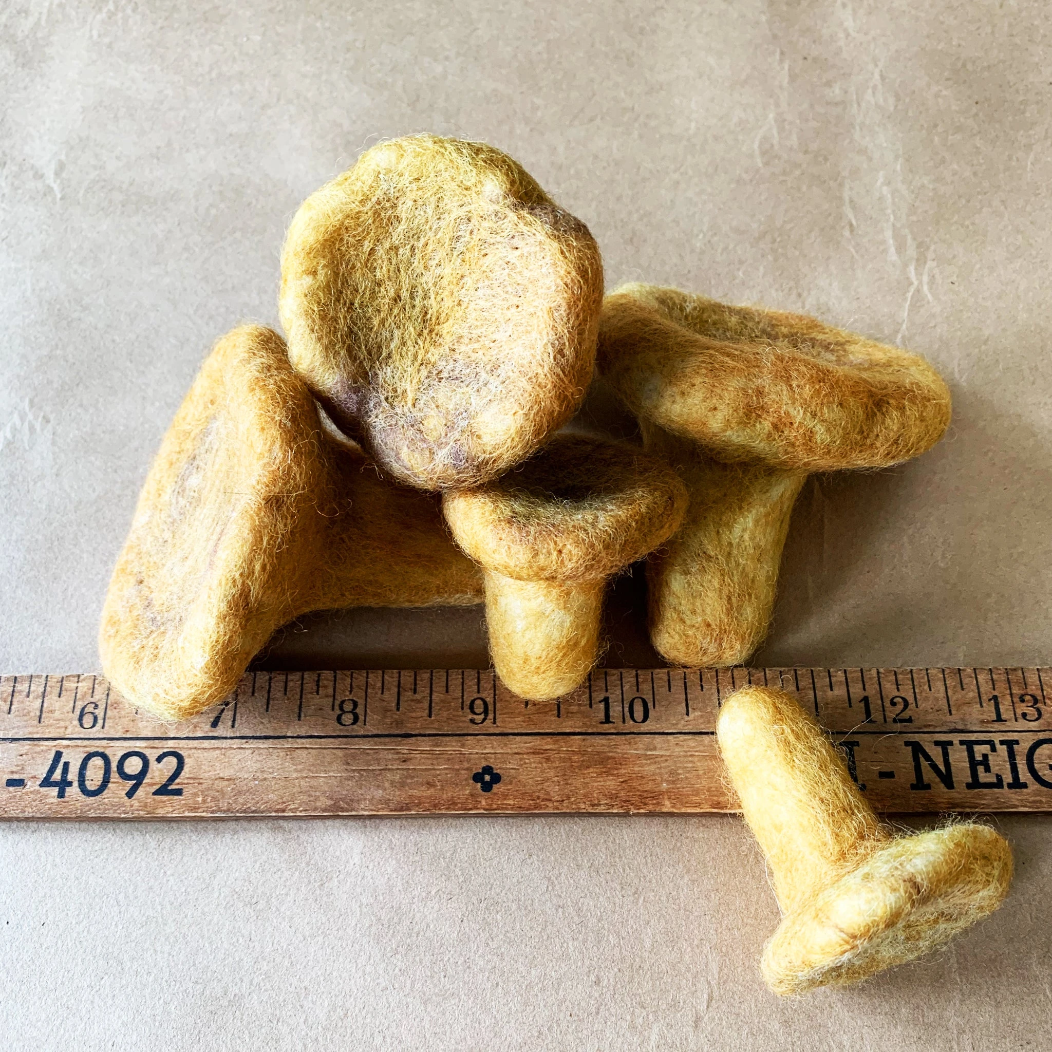 Felted Mushrooms | Chanterelle | Set of 5