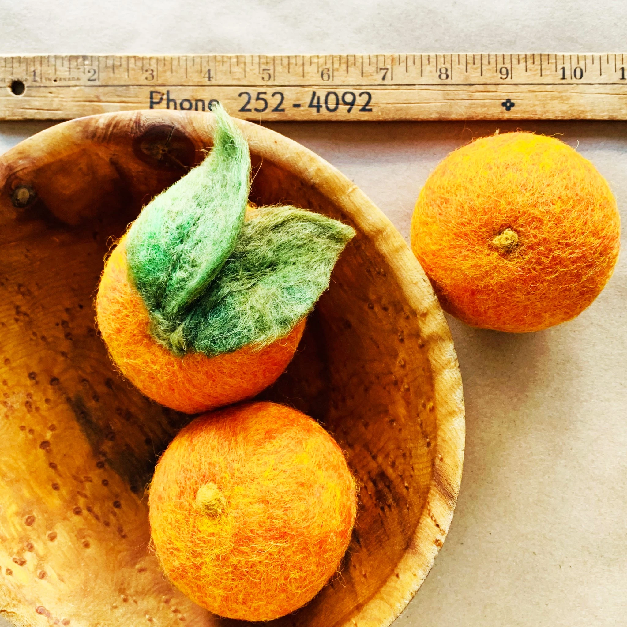 Felted Oranges | Set of 3