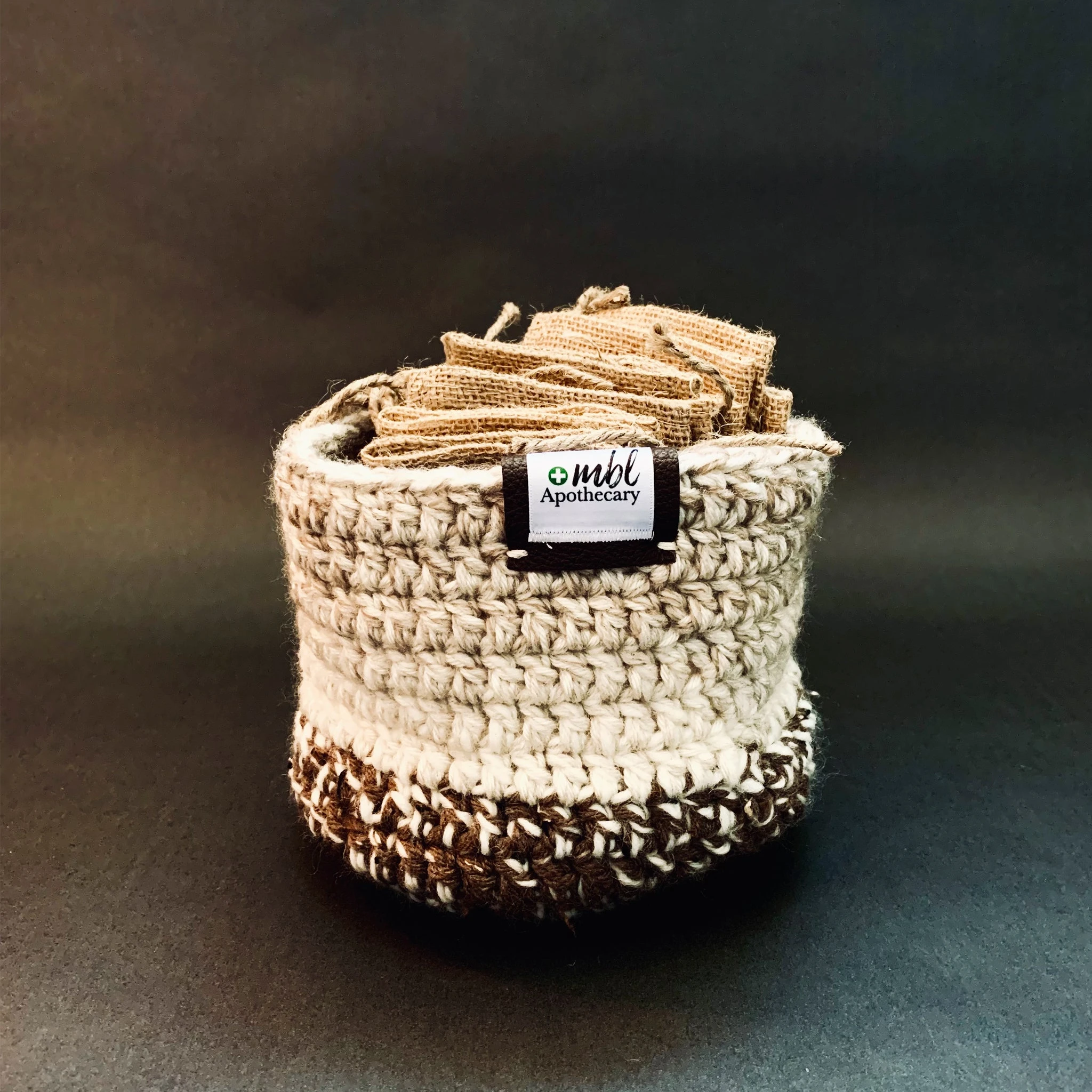 Boho Crochet Basket | Walnut