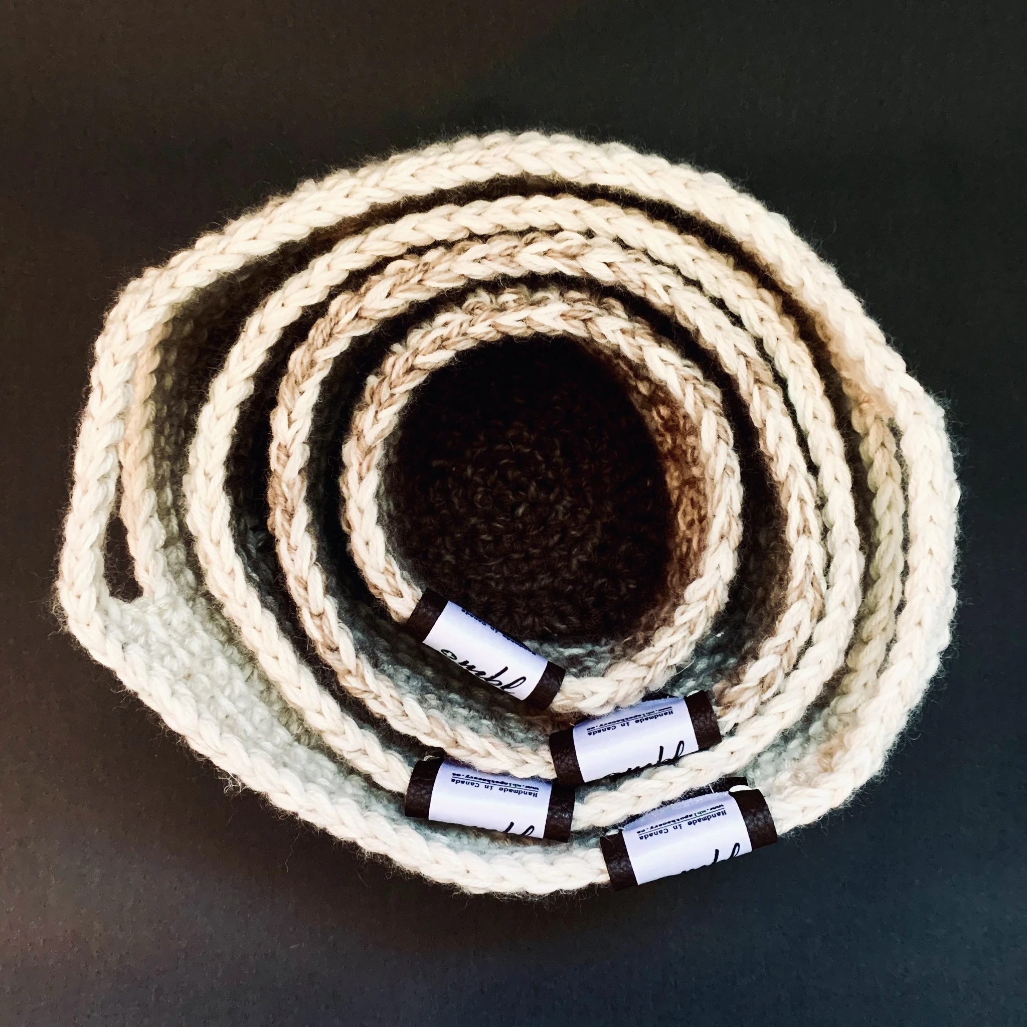Boho Crochet Basket | Walnut