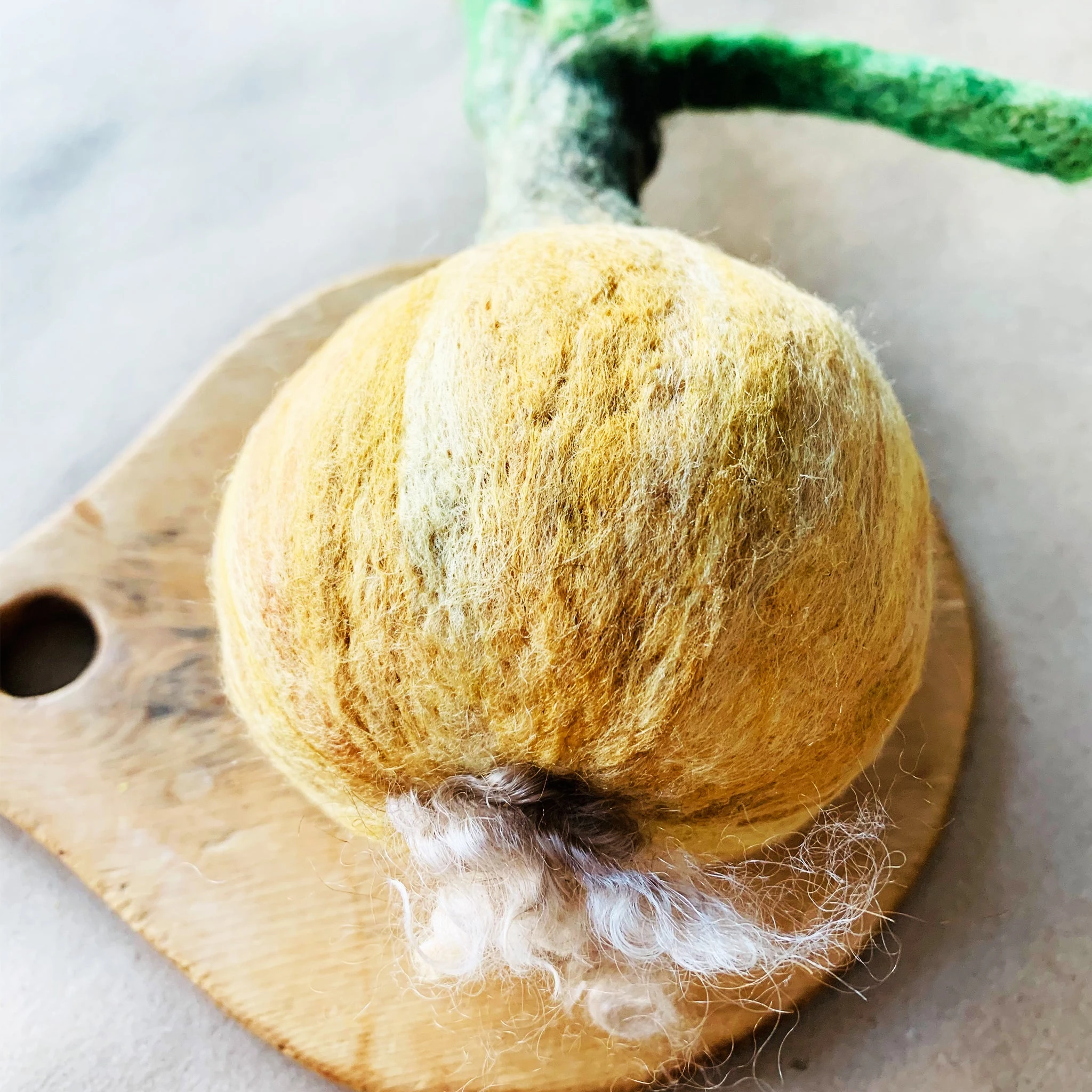 Felted Yellow Onion