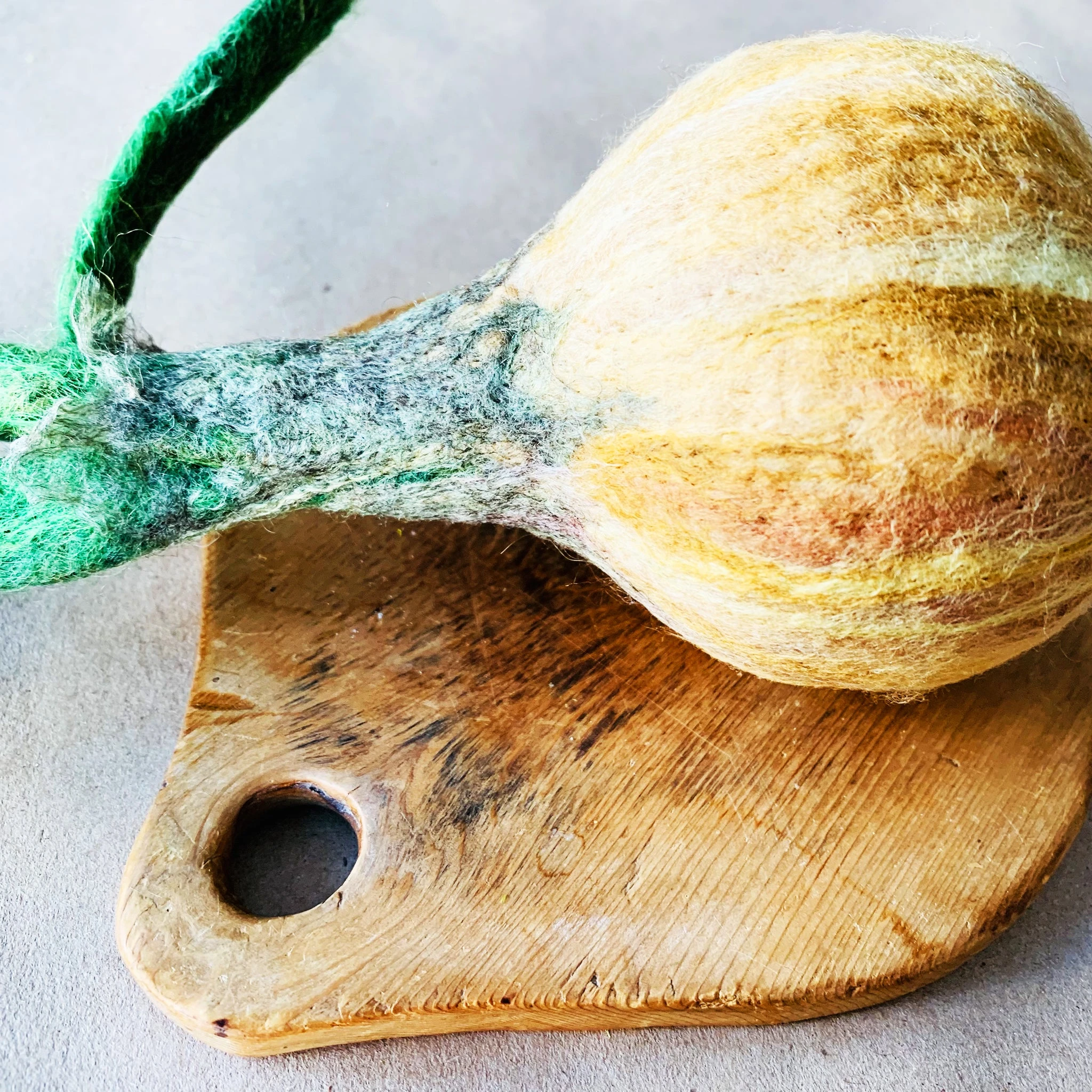 Felted Yellow Onion